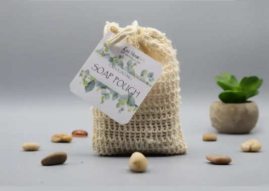 Soap Saver Bag |  Exfoliator Soap Saver Pouch for Large Soap Bars or Leftover Soap Bits | A Drawstring Soap Saver Show